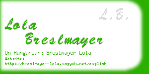 lola breslmayer business card